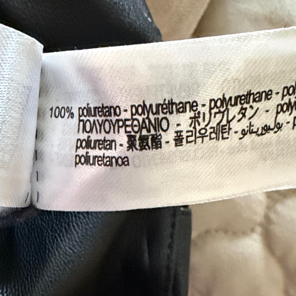 Zara Black High-Waisted Faux Leather Pants - Picture 3 of 5